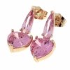 gold plated earrings with exclusive cubic zirconia